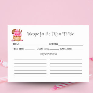 Numéro De Table Recette de Baby Shower Cupcake Rose Aquarelle 