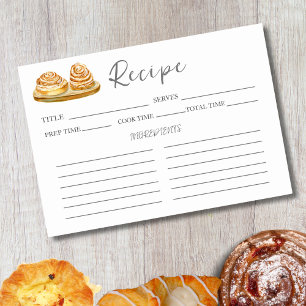 Numéro De Table Recette de petits pains à la cannelle aquarelle