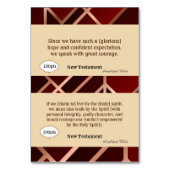 Numéro De Table Red Gold Scripture Reference Card pour le jeu (Dos)
