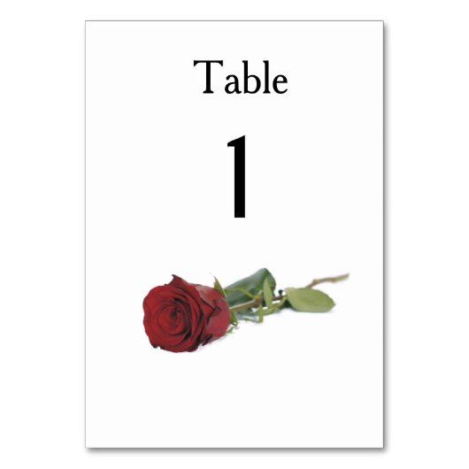 Numéro De Table Red Rose Moderne Simple Elégant Mariage Idées (Par défaut)