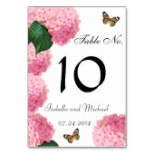 Numéro De Table Redoute Pink Hydrangea Custom Nappe (Dos)