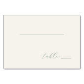 Numéro De Table Refined Gray Calligraphy Table (Devant)