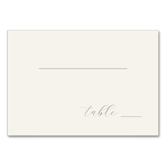 Numéro De Table Refined Gray Calligraphy Table (Devant)