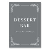 Numéro De Table Refined Gray Floral Border (Dos)