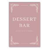 Numéro De Table Refined Pink Floral Dessert Bar (Dos)