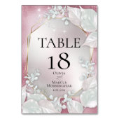 NUMÉRO DE TABLE | Reflet de perle de Bourgogne (Dos)