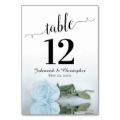 Numéro De Table Reflet lumière Dusty Rose mariage élégant (Dos)