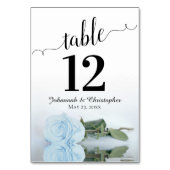 Numéro De Table Reflet lumière Dusty Rose mariage élégant (Dos)