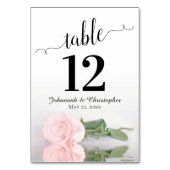 Numéro De Table Reflet Rose rose Élégant & Mariage chic (Par défaut)