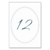 Numéro De Table Regency Blue Classic Cameo Mariage (Dos)