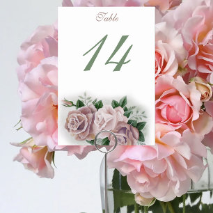 Numéro De Table Regency Bridgerton Rose Roses Cameos
