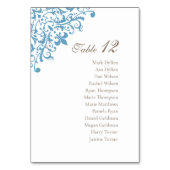 Numéro De Table Regency French Blue Fleur de Lis Mariage Motif (Par défaut)