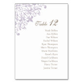 Numéro De Table Regency Purple Fleur de Lis Mariage Motif (Dos)