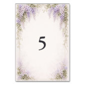 Numéro De Table Regency Wisteria Wedding Table Number Card (Dos)