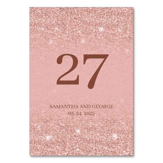 Numéro De Table Remarquable rose parties scintillant or scintille  (Par défaut)