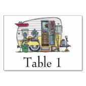 Numéro De Table Remorque Camper Shasta RV (Dos)