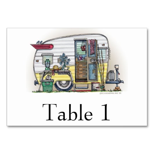 Numéro De Table Remorque Camper Shasta RV (Devant)