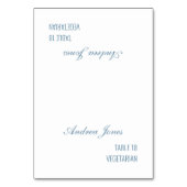 Numéro De Table Repas Choix Nom du client Dusty Blue Place Card (Par défaut)