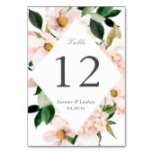 Numéro De Table Ressort Hydrangea Blossom Blush rose Mariage Flora (Dos)