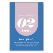 Numéro De Table Retro Arch Blue & Purple Couple's Fun Fact & Photo (Par défaut)