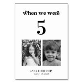 Numéro De Table Retro Photos d'Enfance Mariage Tableau # 5 (Par défaut)