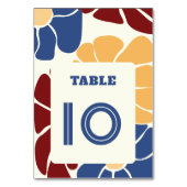 Numéro De Table Retro Super Boho Chic Floral Mariage (Dos)