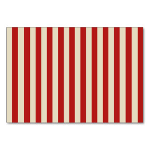 Numéro De Table Retro Vintage Vertical PopCorn Classic Stripes