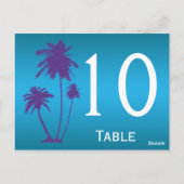 Numéro de table réversible de fleurs violettes et  (Dos)