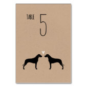 Numéro De Table Rhodesian Ridgeback Silhouettes Réception de maria (Par défaut)