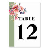Numéro De Table Rhododendron avec fleurs roses pêche mariage (Par défaut)