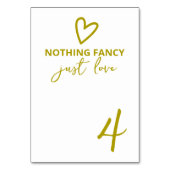 Numéro De Table Rien De Fancy Just Love Super Green Mariage (Dos)