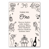 Numéro De Table Rien De fantaisiste, Juste Aimer Quirky & Whimsica (Dos)