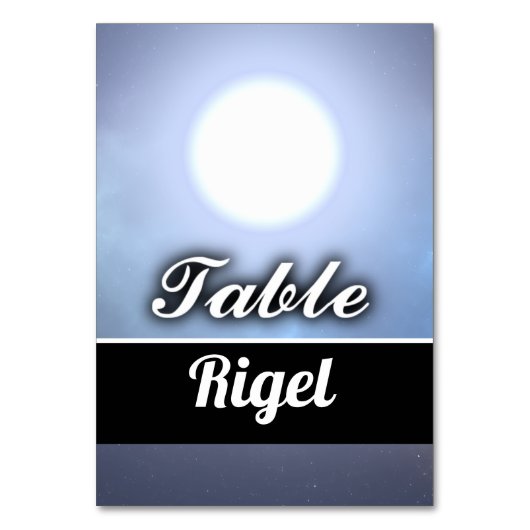 Numéro De Table Rigel (Par défaut)