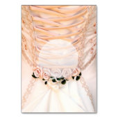 Numéro De Table Robe de mariée blanche avec Mariage Rose Numéro de (Dos)