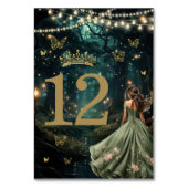 Numéro De Table Robe verte Enchanté Forêt Sage Quinceañera (Par défaut)