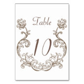 Numéro De Table Rococo Florentine Monochrome (Dos)