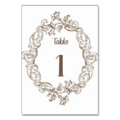 Numéro De Table Rococo Florentine Monochrome (Dos)