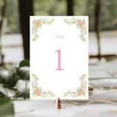 Numéro De Table Rococo Ornate Floral Border Wedding