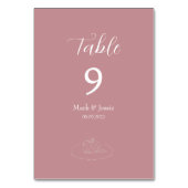 Numéro De Table ROE rose et blanc Mariage simple (Par défaut)