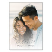 Numéro De Table Romantic Blue Minimalist Photo (Par défaut)