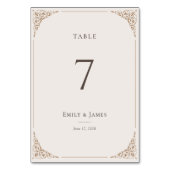 Numéro De Table Romantic French Heron Wedding Suite (Par défaut)