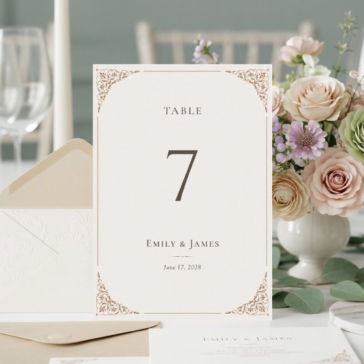 Numéro De Table Romantic French Heron Wedding Suite