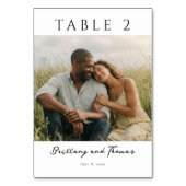 Numéro De Table Romantic Green Nature Photo (Dos)