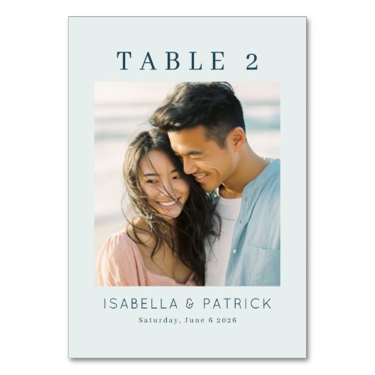 Numéro De Table Romantic Pastel Minimalist Photo (Par défaut)