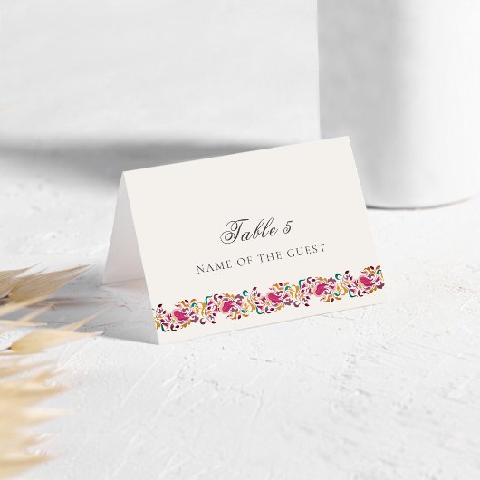 Numéro De Table Romantic Pearl Swan Floral Wedding Place Card