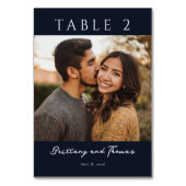 Numéro De Table Romantic Wedding Table Sign (Dos)