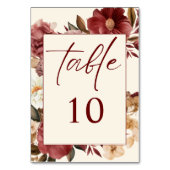 Numéro De Table Romantique Bourgogne rouge et Mariage en cuivre (Par défaut)