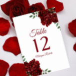Numéro De Table Romantique Bourgogne Rouge Rose Mariage ou Quincea<br><div class="desc">Romantic Burgundy Rose rouge Mariage ou Quinceanera Numéro de carte Voir Niche et Nest store pour Set. Avec l'aimable autorisation de : https://www.etsy.com/shop/SmallHouseBigPony</div>
