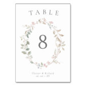 Numéro De Table Romantique Delictic Blush Floral Wreath Mariage (Par défaut)