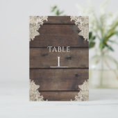 Numéro de table romantique en bois de grange rusti (Debout devant)